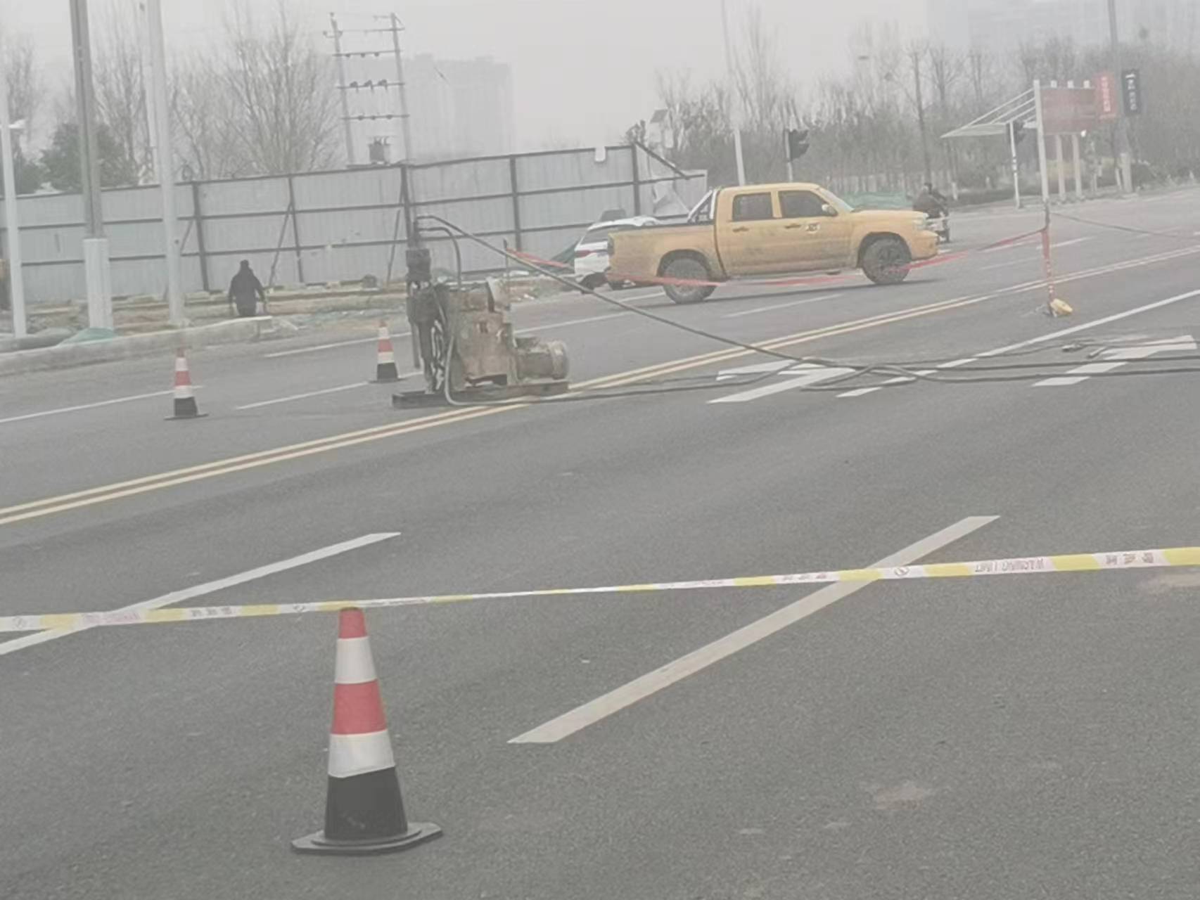 大峪镇公路路基沉陷注浆